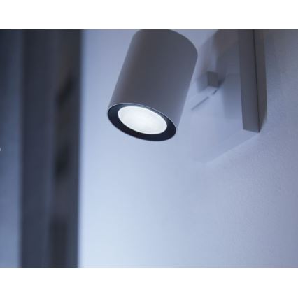 Set van 2 dimbare Philips Hue WHITE AMBIANCE GU10/4,2W/230V 2200-6500K LED-spots + dimmer-schakelaar
