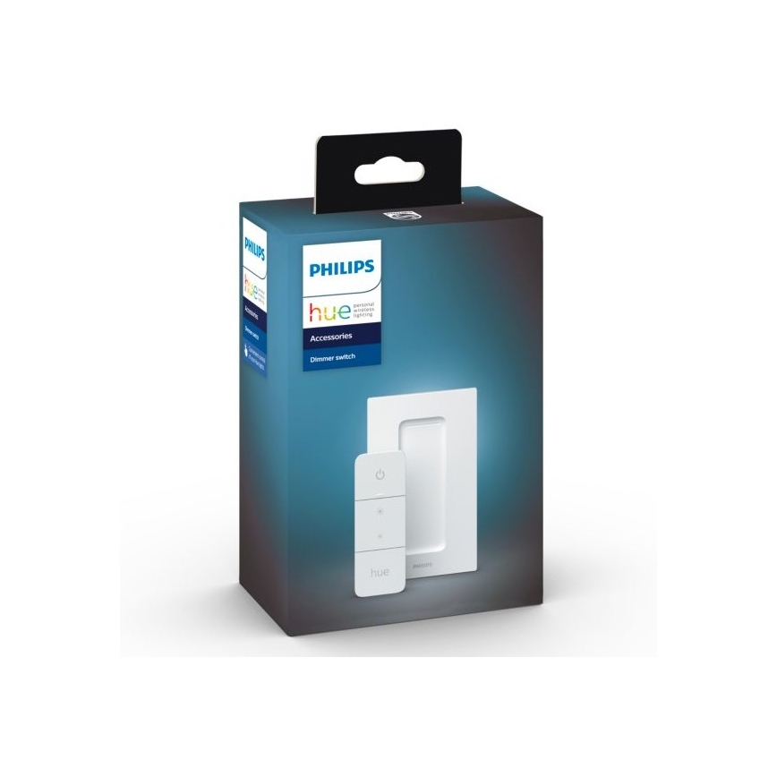 Set van 2 dimbare Philips Hue WHITE AMBIANCE GU10/4,2W/230V 2200-6500K LED-spots + dimmer-schakelaar