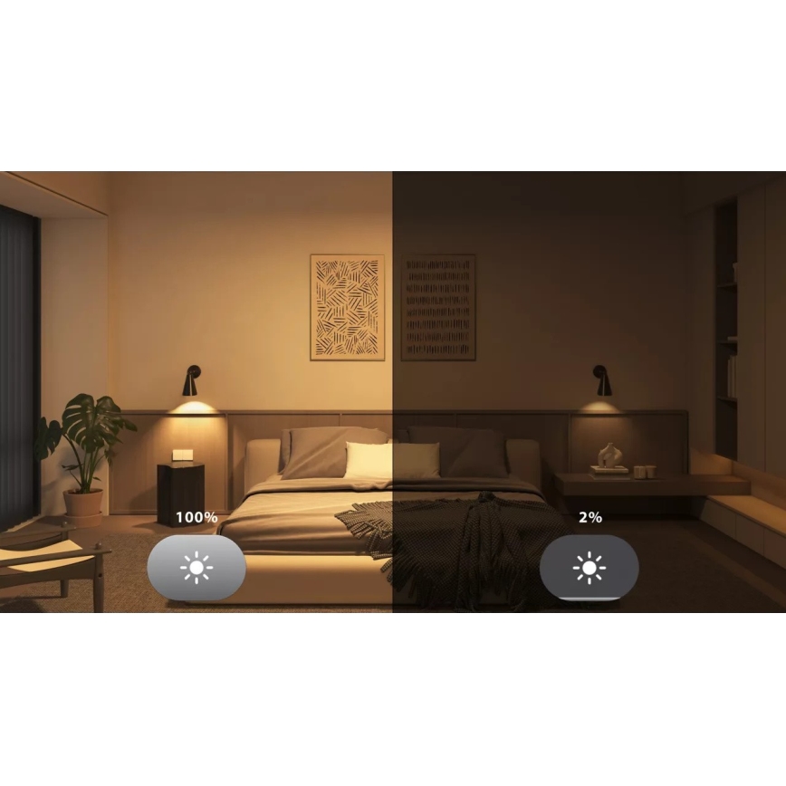 Set van 2 dimbare Philips Hue WHITE LED-lampen, E27, 7W, 230V, 2700K