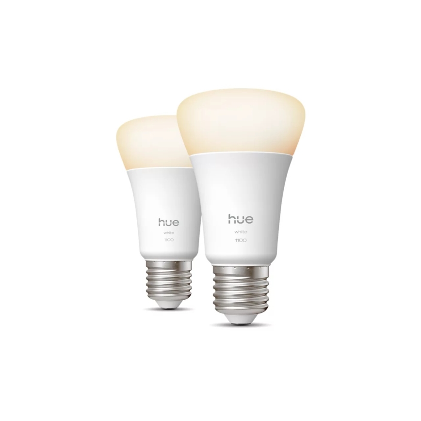 Set van 2 dimbare Philips Hue WHITE LED-lampen E27/9,5W/230V 2700K
