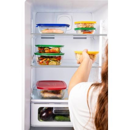 Set van 2 glazen bewaardozen voor voedsel PYREX 1,2/2,5 l