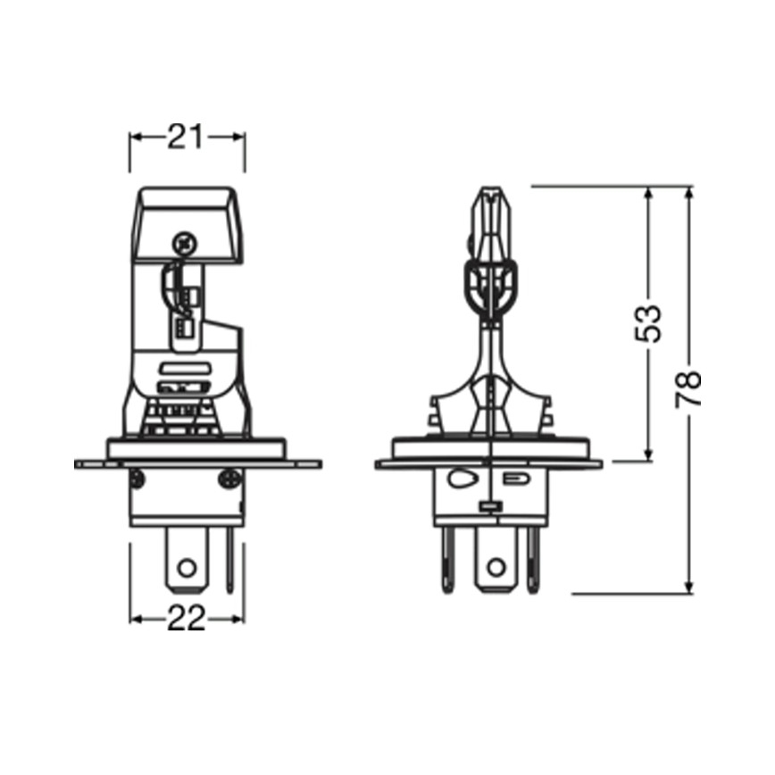 Set van 2 LED-autolampen NIGHT BREAKER SPEED H4 P43T/14W/12V 6000K - Osram