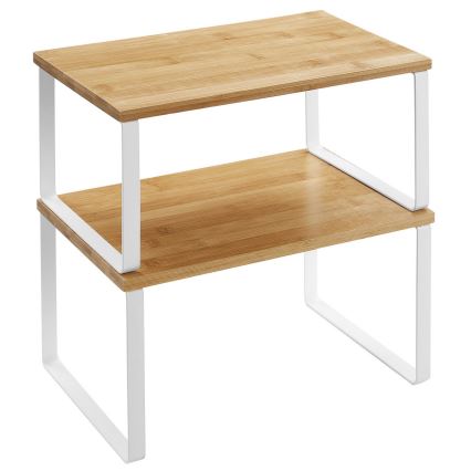 Set van 2 opbergplanken MARGE, wit/bruin