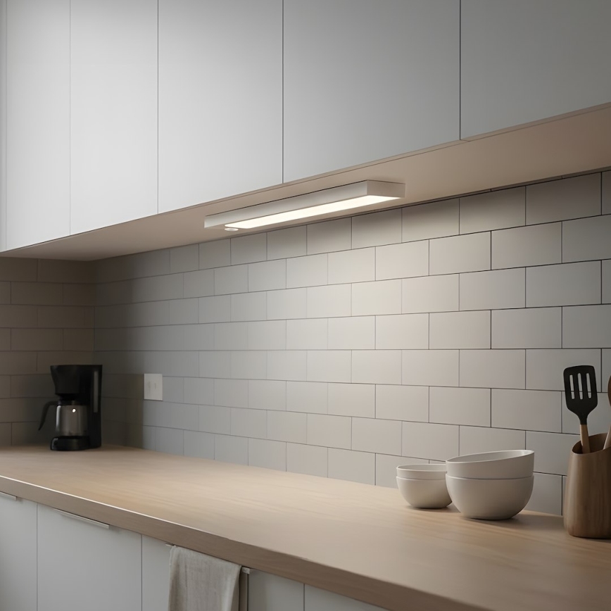 Set van 2 oplaadbare LED-meubelverlichtingen met bewegings- en schemersensor VIRO LED/1,2W/3,7V 800 mAh 3000/4000/6500K 30 cm wit