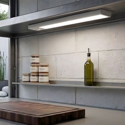 Set van 2 oplaadbare LED-meubelverlichtingen met bewegings- en schemersensor VIRO LED/1,2W/3,7V 800 mAh 3000/4000/6500K 30 cm wit