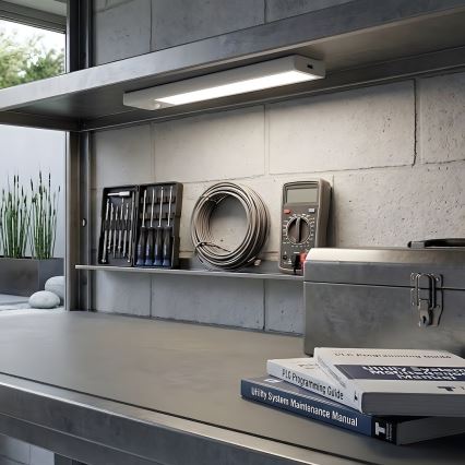 SET 2x LED oplaadbare meubelverlichting met bewegings- en schemersensor VIRO LED/1W/3,7V 800 mAh 3000/4000/6500K 20 cm wit