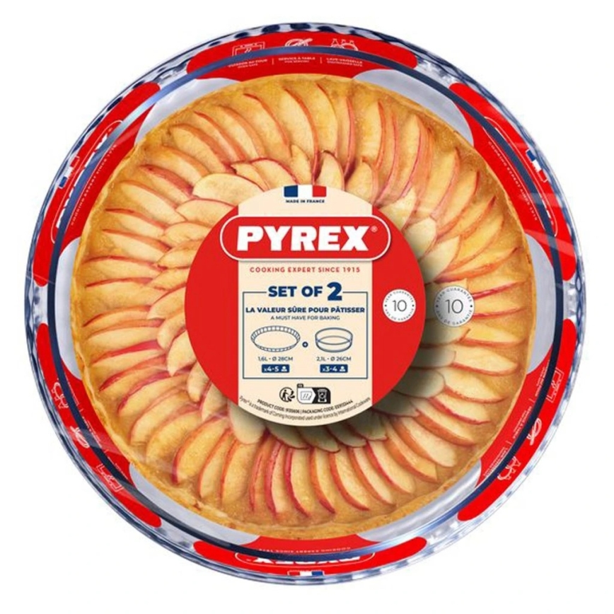Set van 2 PYREX taartvormen Ø 26/28 cm