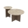 Set van 2 salontafels PURO, Ø 40/70 cm, walnoot/beige