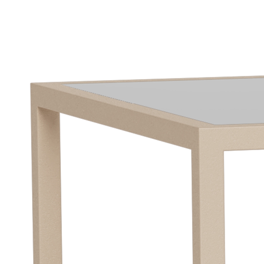 Set van 2 salontafels SARON 90x50 cm grijs/helder