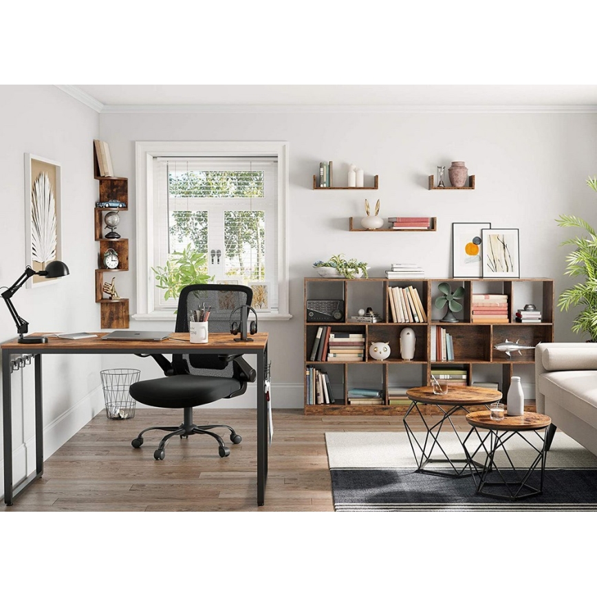 Set van 2 salontafels TALIA bruin/zwart