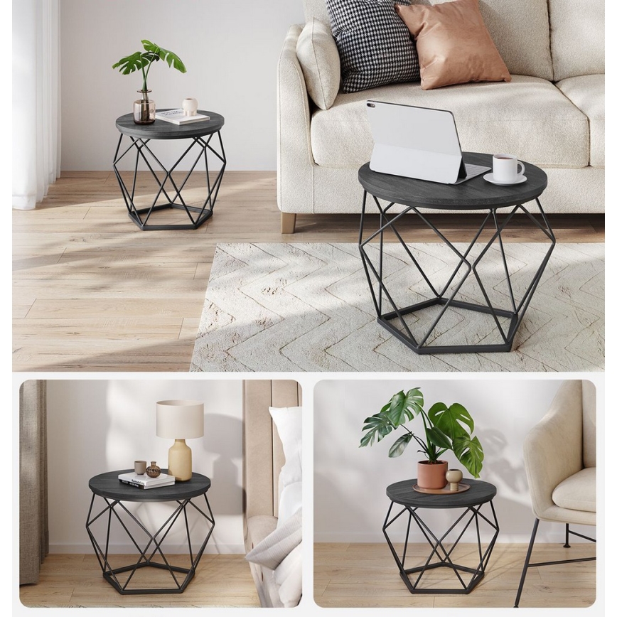 Set van 2 salontafels TALIA, zwart
