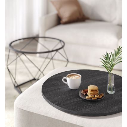 Set van 2 salontafels TALIA, zwart