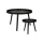 Set van 2 salontafels VERDE Ø 60/38 cm zwart