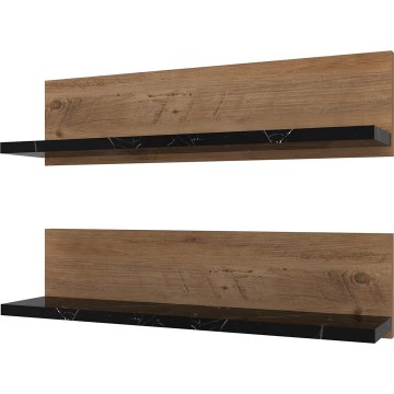 Set van 2 SHELFIE-planken, grenen/zwart