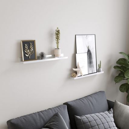 Set van 2 wandplanken SHELFY, wit