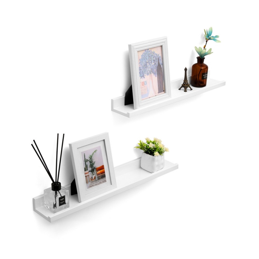 Set van 2 wandplanken SHELFY, wit