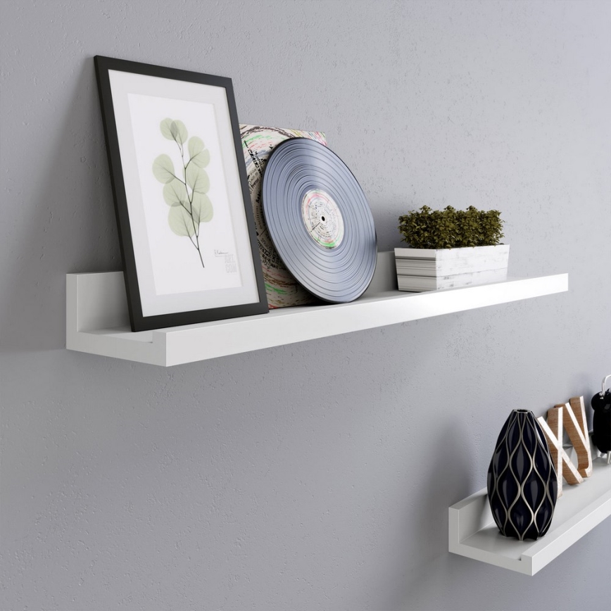 Set van 2 wandplanken SHELFY, wit