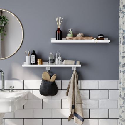 Set van 2 wandplanken SHELFY, wit