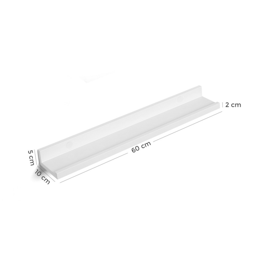 Set van 2 wandplanken SHELFY, wit