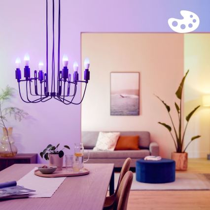 SET 3x dimbare LED-RGB-lampen Philips SMART C37 E14/4,9W/230V 2200-6500K CRI 90
