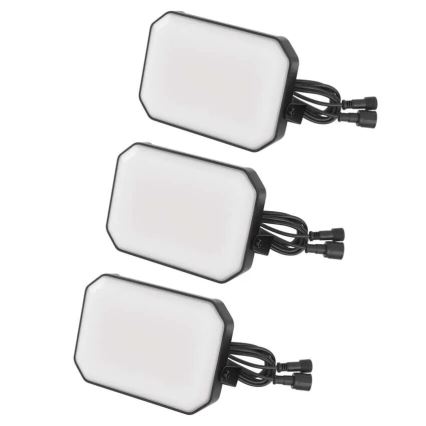 Set van 3 dimbare RGBIC LED-buitenschijnwerpers GoSmart LED/14W/230V 3000-6500K IP65 Wi-Fi Tuya