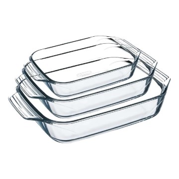Set van 3 PYREX braadschalen (2/3/4 l)
