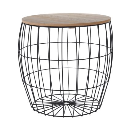 Set van 3 salontafels BRISO Ø 31/38/42,5 cm, bruin/zwart