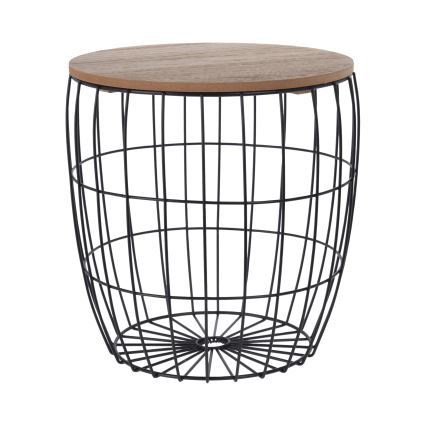 Set van 3 salontafels BRISO Ø 31/38/42,5 cm, bruin/zwart