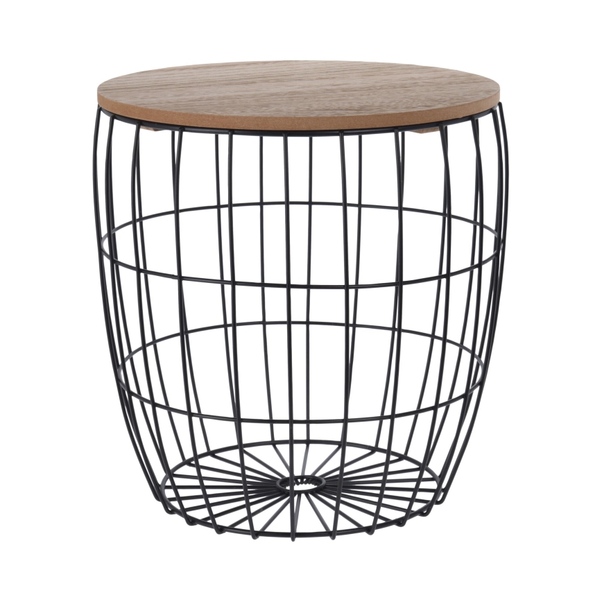 Set van 3 salontafels BRISO Ø 31/38/42,5 cm, bruin/zwart