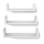 Set van 3 witte wandplanken SHELFY