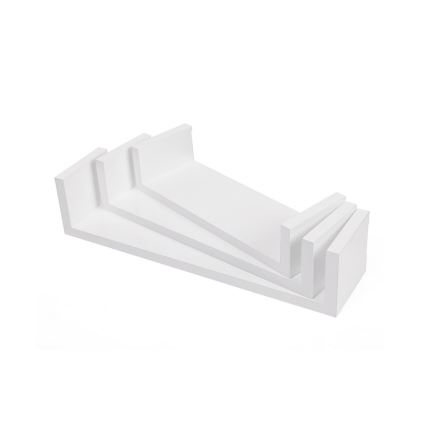 Set van 3 witte wandplanken SHELFY