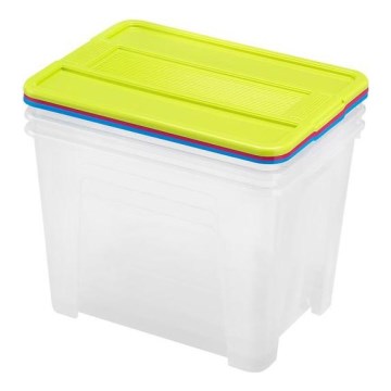 SET VAN 3x Opbergdoos TEX BOX 21 l