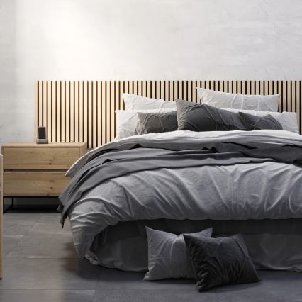 Set van 4 akoestische wandpanelen DANVIKEN 60x60 cm eiken