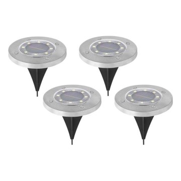 Set van 4 LED-zonnelampen met sensor CLAVO LED/1xAAA 4000K IP44 300 mAh