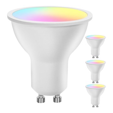 SET van 4 Smart dimbare LED RGBW GU10-lampen 4,9W/230V 2700-6500K - Aigostar