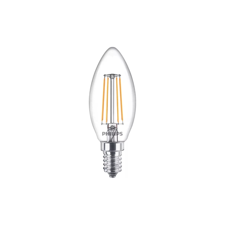 Set van 4 vintage LED-lampen Philips B35 14/4,3W/230V 2700K