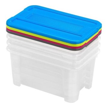 SET VAN 4x Opbergdoos TEX BOX 4,5 l