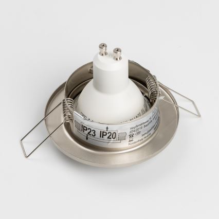 Set van 5 badkamer inbouwspots 1xGU10/4W/230V IP23 mat chroom