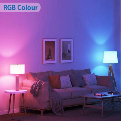 Set van 6 LED RGBW dimbare MESH GU10/6,5W/230V 2700-6500K Wi-Fi + afstandsbediening - Aigostar
