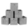 Set van 6 opbergboxen CURAN 30x30x30 cm, grijs