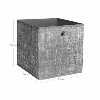 Set van 6 opbergboxen CURAN 30x30x30 cm, grijs