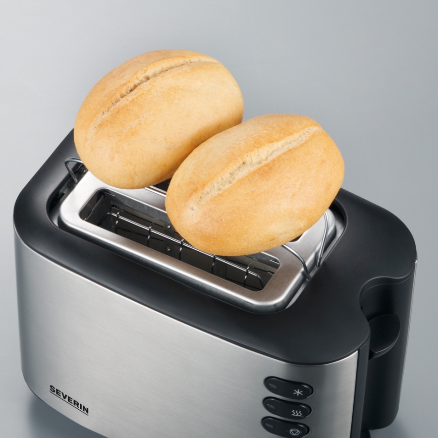 Severin AT 2514 - Grille-pain à deux fentes 850W/230V inox/noir