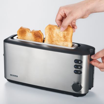 Severin AT 2515 - Grille-pain à deux fentes 1000 W/230 V inox/noir