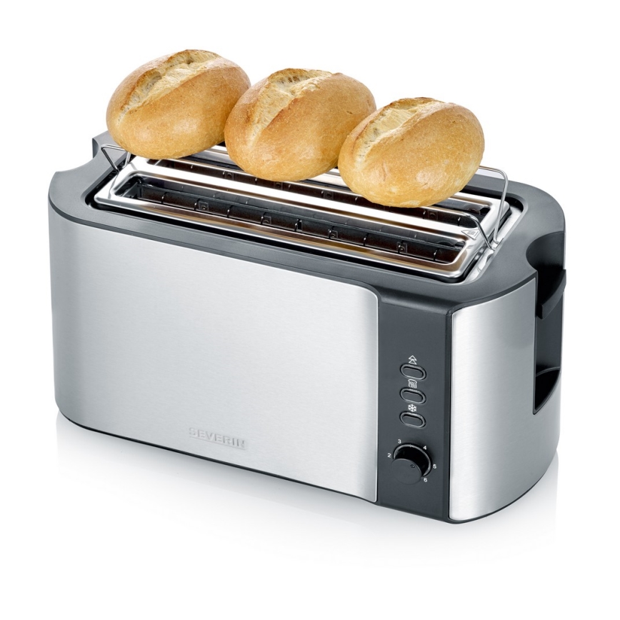 Severin AT 2590 - Broodrooster met 4 sleuven 1400W/230V rvs/zwart