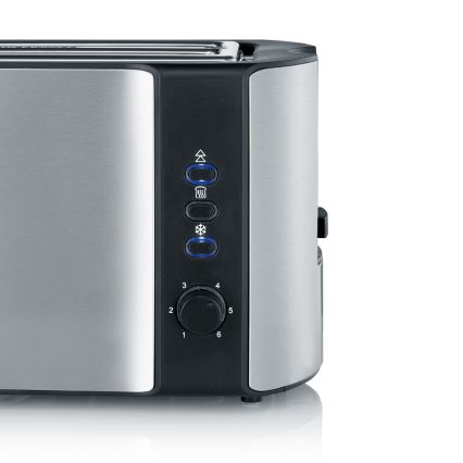Severin AT 2590 - Broodrooster met 4 sleuven 1400W/230V rvs/zwart