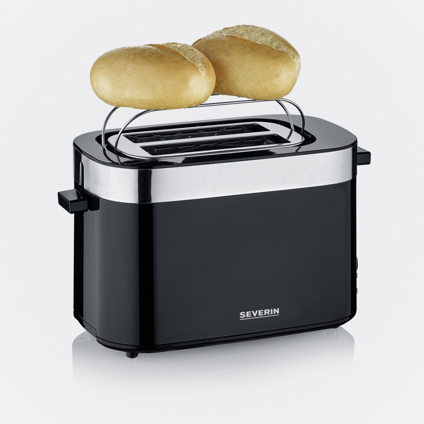 Severin AT 9264 - Grille-pain à deux fentes 800 W/230 V inox/noir