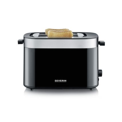 Severin AT 9264 - Grille-pain à deux fentes 800 W/230 V inox/noir