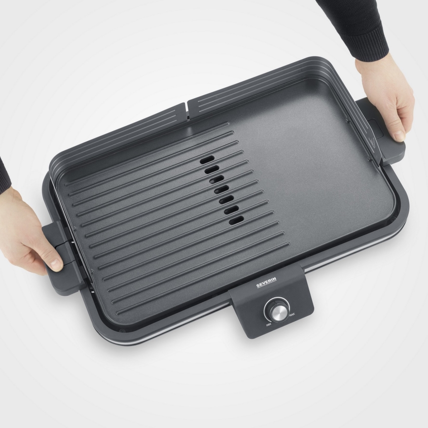 Severin PG 8564 - Elektrische tafelgrill 2300 W/230 V 50 x 30 cm, zwart