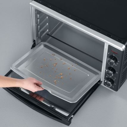 Severin TO 2058 - Heteluchtoven met grillfunctie en pizzasteen 1800 W/230 V 42 l zwart