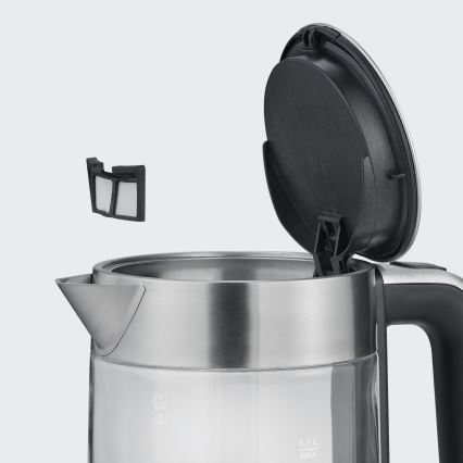 Severin WK 3420 - Bouilloire électrique 1,7 l 2200 W/230 V inox/verre